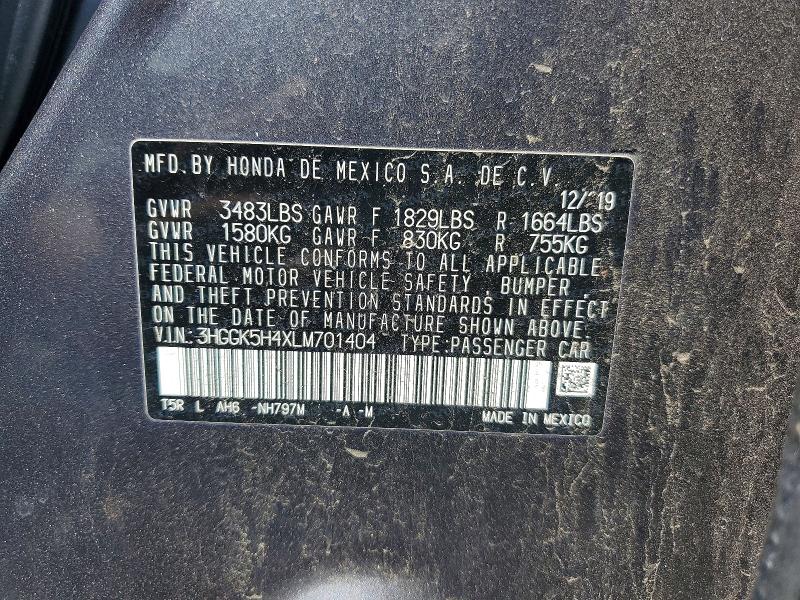 Aukcja sprzedaży 2020 Honda Fit, vin: 3HGGK5H4XLM701404, numer aukcji: 61775776