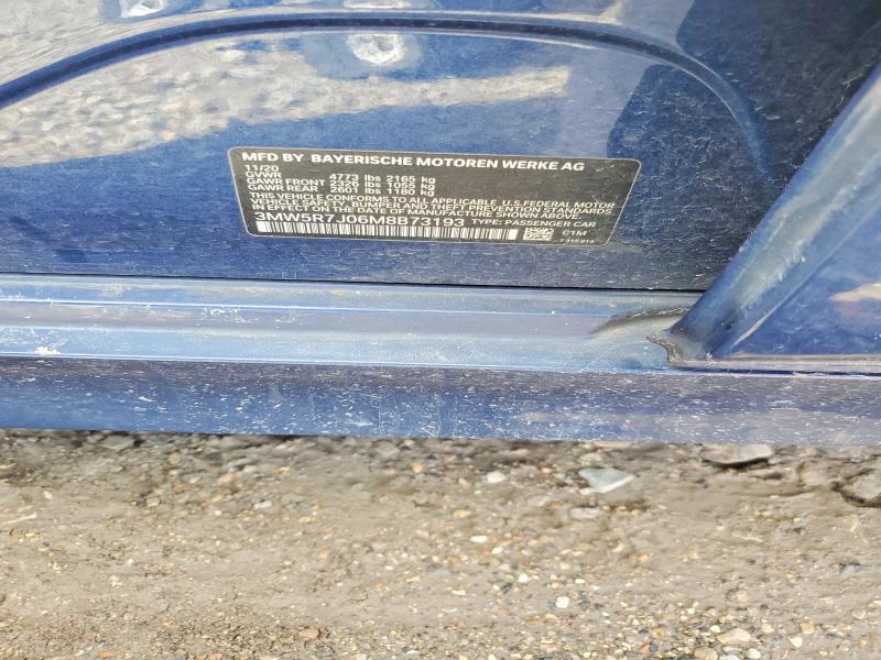 64723136 :رقم المزاد ، 3MW5R7J06M8B73193 vin ، 2021 Bmw 330xi مزاد بيع