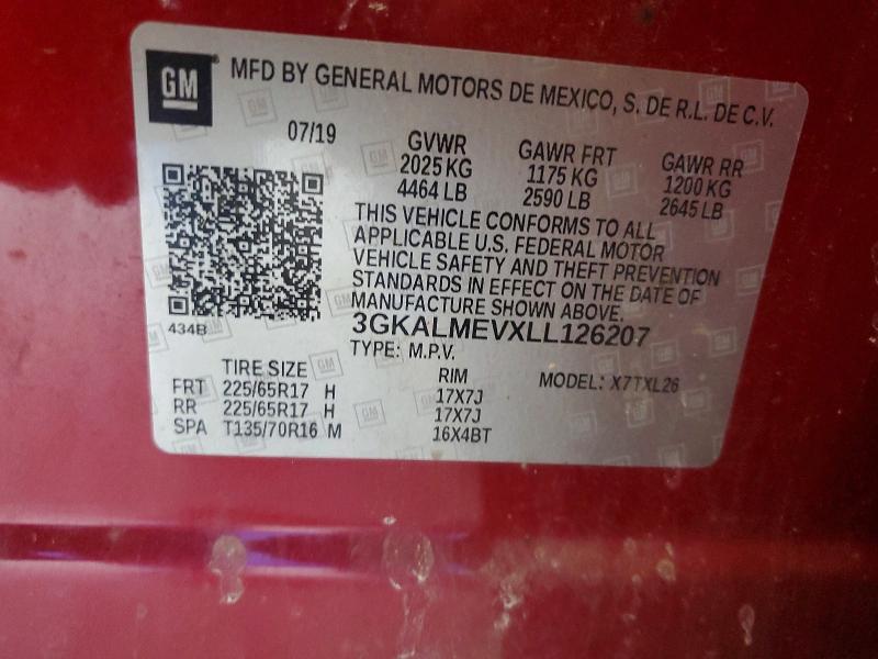 Aukcja sprzedaży 2020 Gmc Terrain, vin: 3GKALMEVXLL126207, numer aukcji: 66208356