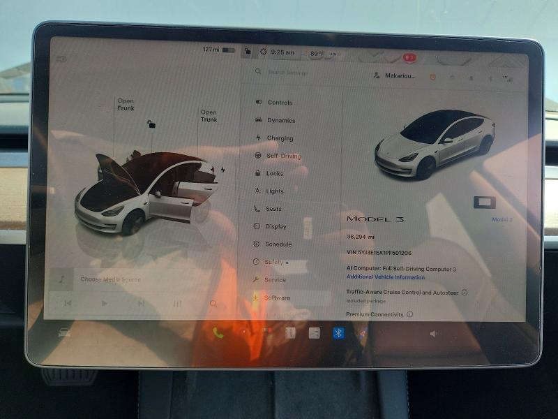2023 Tesla Model 3 მანქანა იყიდება აუქციონზე, vin: 5YJ3E1EA1PF501206, აუქციონის ნომერი: 66513466