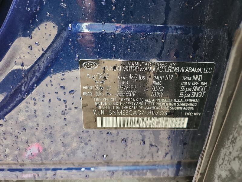 Продажа на аукционе авто 2020 Hyundai Santa Fe, vin: 5NMS3CAD7LH157323, номер лота: 64825696
