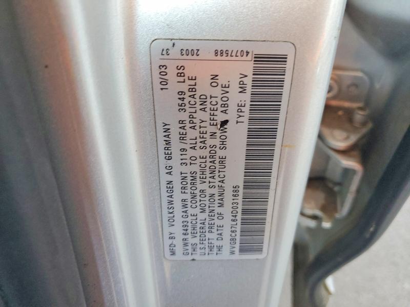 Продаж на аукціоні авто 2004 Volkswagen Touareg, vin: WVGBC67L64D031685, номер лоту: 64468376