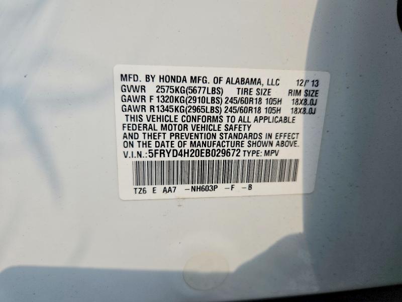 Продаж на аукціоні авто 2014 Acura Mdx, vin: 5FRYD4H20EB029672, номер лоту: 64154446