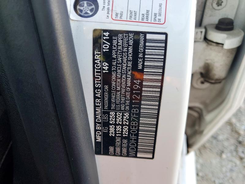 Продажа на аукционе авто 2015 Mercedes-benz E-class, vin: WDDHF0EB7FB112194, номер лота: 66409706