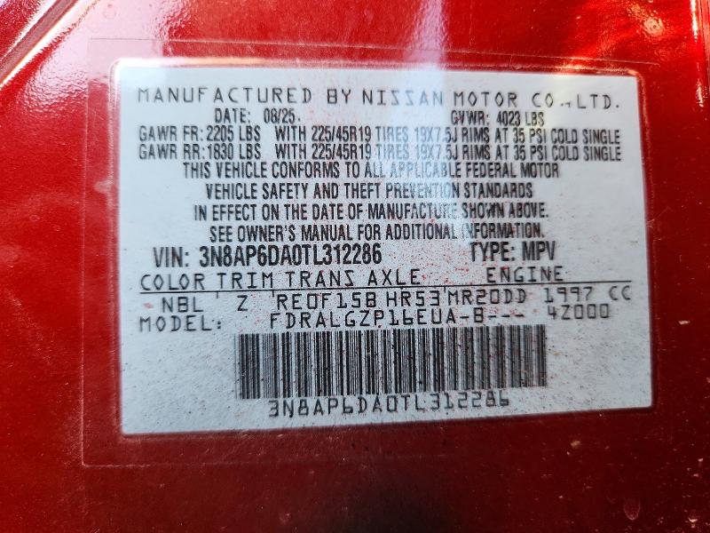 Продажа на аукционе авто 2026 Nissan Kicks, vin: 3N8AP6DA0TL312286, номер лота: 66895356
