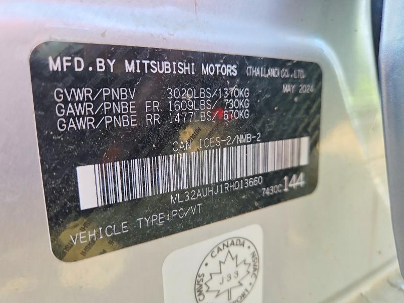 Продажа на аукционе авто 2024 Mitsubishi Mirage, vin: ML32AUHJ1RH013660, номер лота: 63701966
