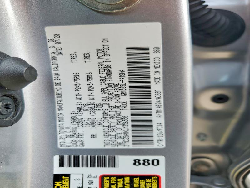 64608056 :رقم المزاد ، 3TMCZ5ANXLM356550 vin ، 2020 Toyota Tacoma مزاد بيع