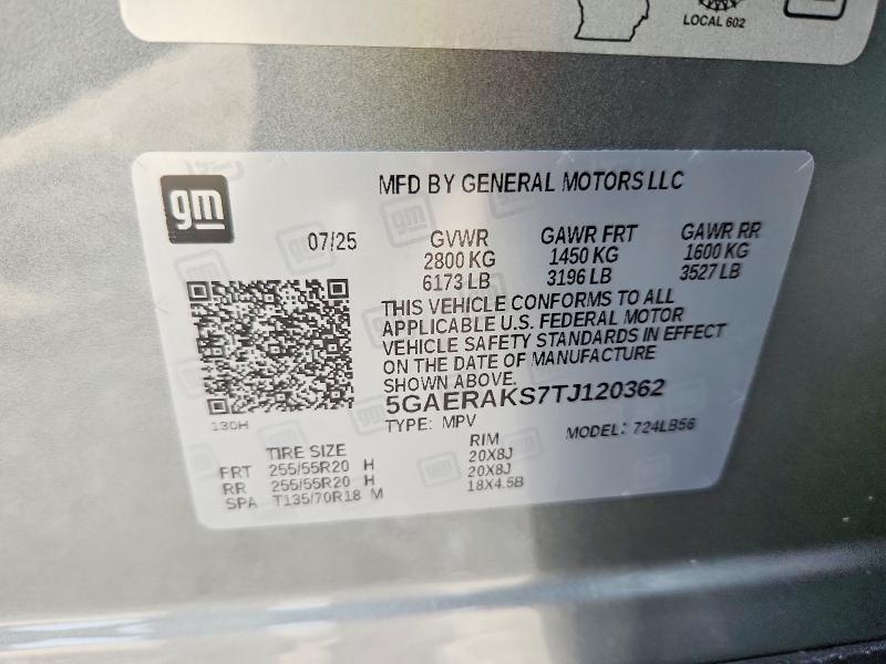 64508946 :رقم المزاد ، 5GAERAKS7TJ120362 vin ، 2026 Buick Enclave مزاد بيع