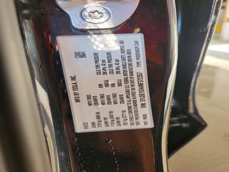 Продаж на аукціоні авто 2022 Tesla Model 3, vin: 5YJ3E1EA4NF372357, номер лоту: 63696286