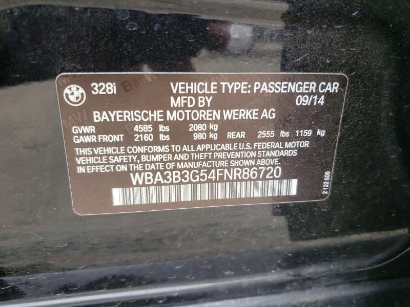 Aukcja sprzedaży 2015 Bmw 328, vin: WBA3B3G54FNR86720, numer aukcji: 67125066