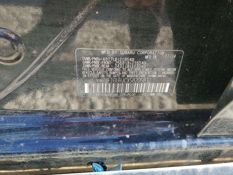 65657816 :رقم المزاد ، JF1GUHJCXS8205832 vin ، 2025 Subaru Impreza مزاد بيع