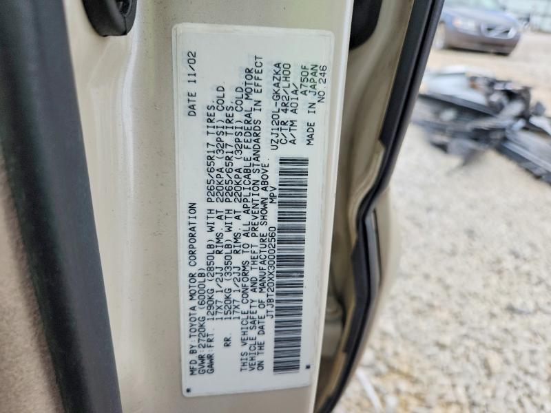 Продажа на аукционе авто 2003 Lexus Gx, vin: JTJBT20XX30002560, номер лота: 67024286
