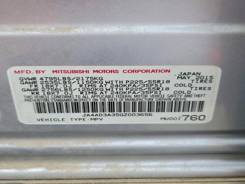 Продаж на аукціоні авто 2016 Mitsubishi Outlander, vin: JA4AD3A35GZ003656, номер лоту: 63723106