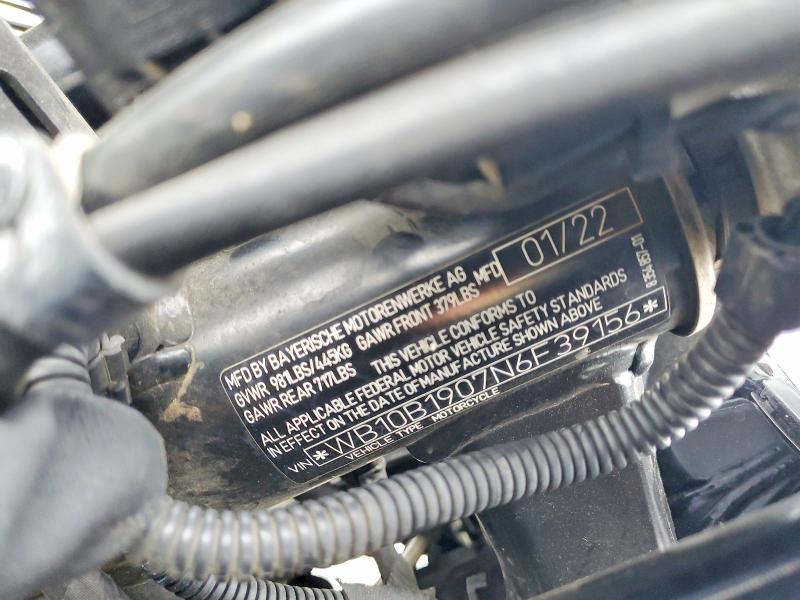 Продаж на аукціоні авто 2022 Bmw F 850, vin: WB10B1907N6F39156, номер лоту: 64152126