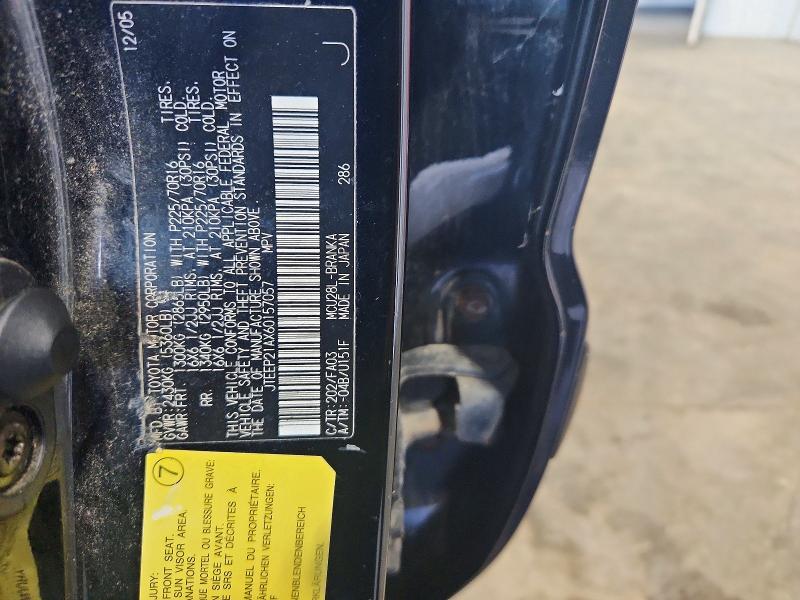 65566846 :رقم المزاد ، JTEEP21AX60157057 vin ، 2006 Toyota Highlander مزاد بيع
