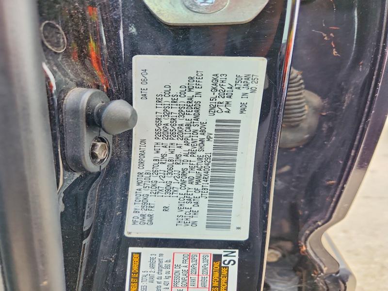 Aukcja sprzedaży 2004 Toyota 4runner, vin: JTEBT14RX40042921, numer aukcji: 67245646