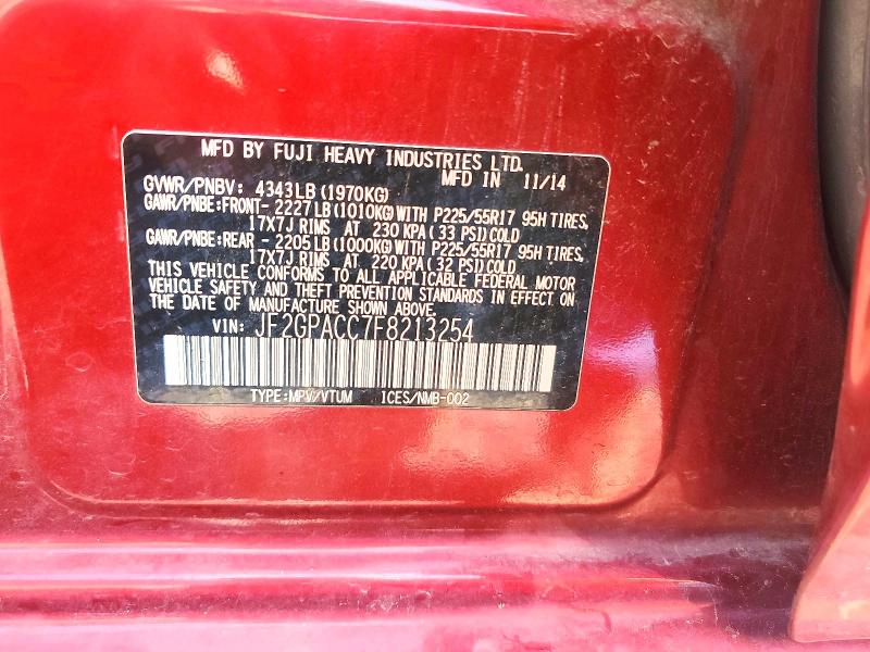 2015 Subaru Xv Crosstrek მანქანა იყიდება აუქციონზე, vin: JF2GPACC7F8213254, აუქციონის ნომერი: 66890046
