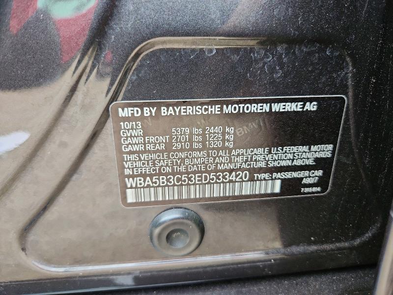 Aukcja sprzedaży 2014 Bmw 535, vin: WBA5B3C53ED533420, numer aukcji: 63769506
