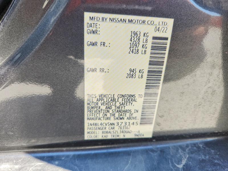 Aukcja sprzedaży 2022 Nissan Altima, vin: 1N4BL4CV5NN373145, numer aukcji: 64783846
