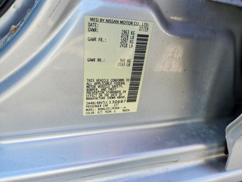 Продажа на аукционе авто 2020 Nissan Altima, vin: 1N4BL4BV7LC130687, номер лота: 63507346