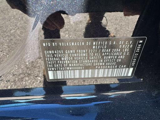 Aukcja sprzedaży 2021 Volkswagen Gti, vin: 3VW5T7AU7MM000861, numer aukcji: 63353986