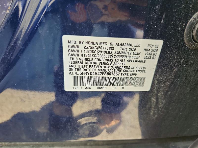 Auction sale of the 2014 Acura Mdx, vin: 5FRYD4H42EB007657, lot number: 64220626