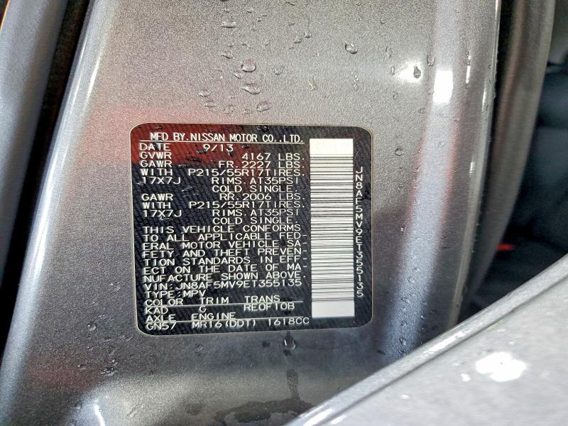 Aukcja sprzedaży 2014 Nissan Juke, vin: JN8AF5MV9ET355135, numer aukcji: 65477116