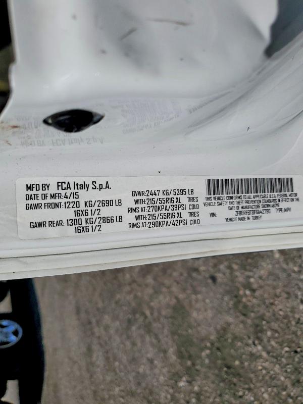Aukcja sprzedaży 2015 Ram Promaster City, vin: ZFBERFBT8F6A42790, numer aukcji: 65937086