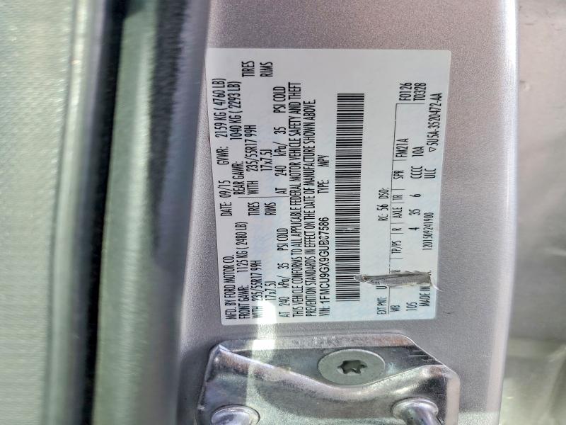 66940866 :رقم المزاد ، 1FMCU9GX9GUB07586 vin ، 2016 Ford Escape مزاد بيع