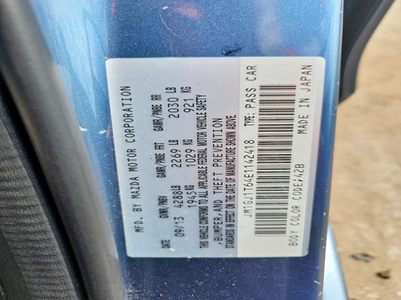 Aukcja sprzedaży 2014 Mazda 6, vin: JM1GJ1T64E1142418, numer aukcji: 66624456