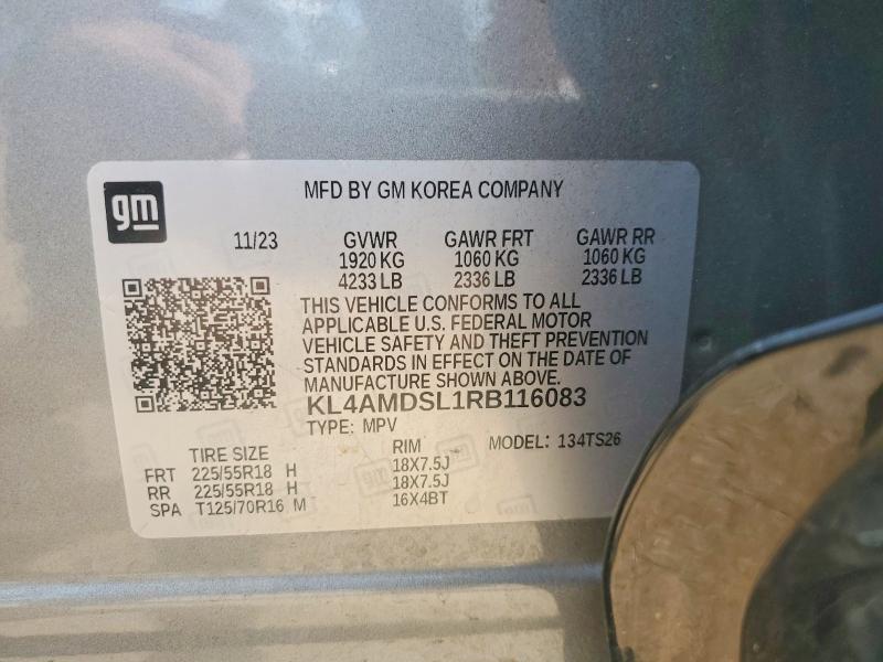 2024 Buick Encore Gx მანქანა იყიდება აუქციონზე, vin: KL4AMDSL1RB116083, აუქციონის ნომერი: 63590706