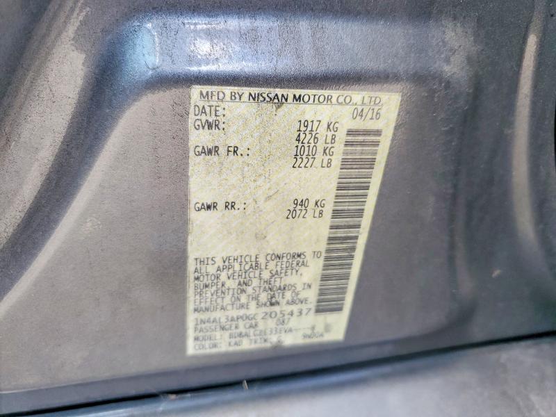 Продаж на аукціоні авто 2016 Nissan Altima, vin: 1N4AL3AP0GC205437, номер лоту: 66565386