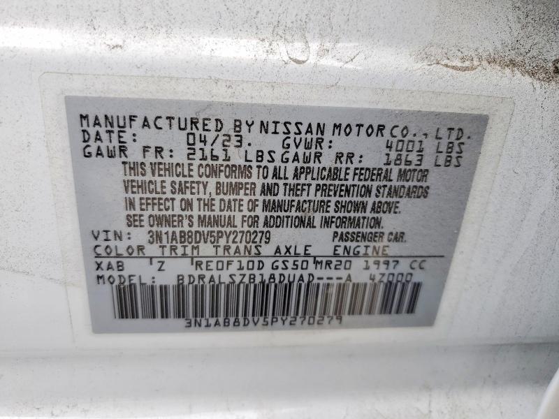Продажа на аукционе авто 2023 Nissan Sentra, vin: 3N1AB8DV5PY270279, номер лота: 66508366