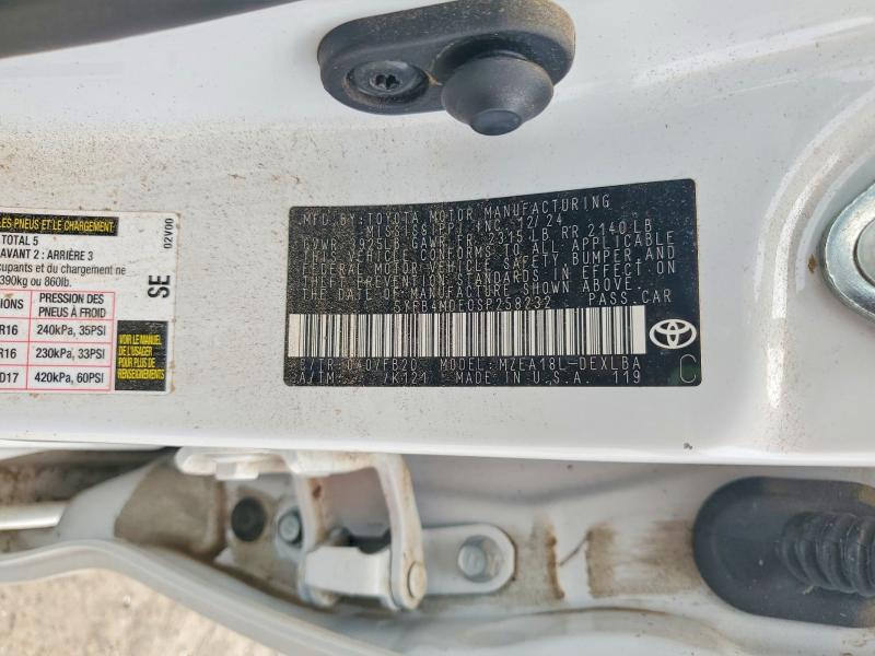 Aukcja sprzedaży 2025 Toyota Corolla, vin: 5YFB4MDE0SP258232, numer aukcji: 64092696
