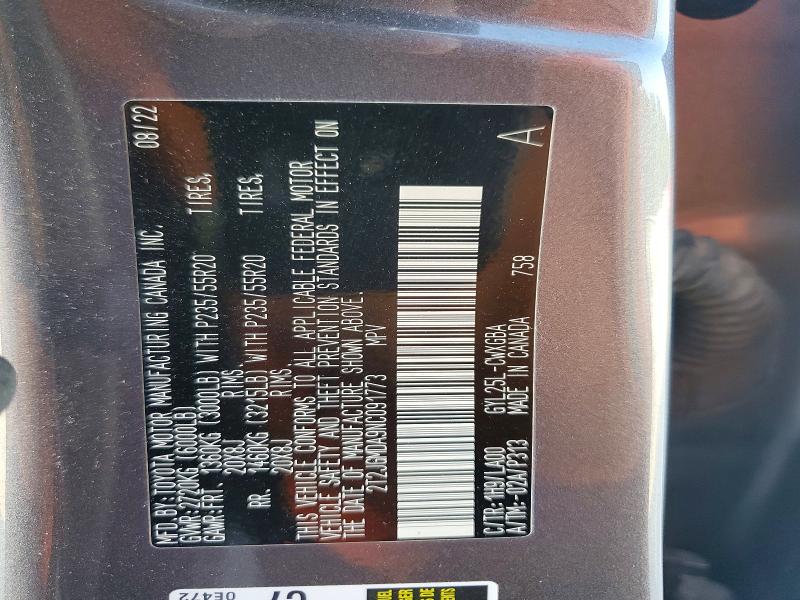 Aukcja sprzedaży 2022 Lexus Rx, vin: 2T2JGMDA9NC091773, numer aukcji: 64095896