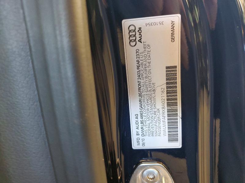65278586 :رقم المزاد ، WAUWFAFRXBA021162 vin ، 2011 Audi A5 مزاد بيع