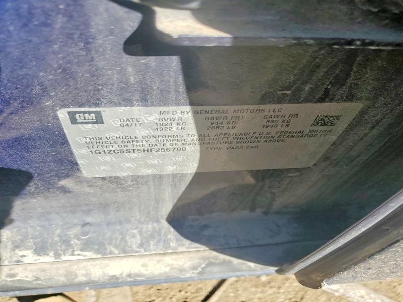 66010656 :رقم المزاد ، 1G1ZC5ST5HF256798 vin ، 2017 Chevrolet Malibu مزاد بيع