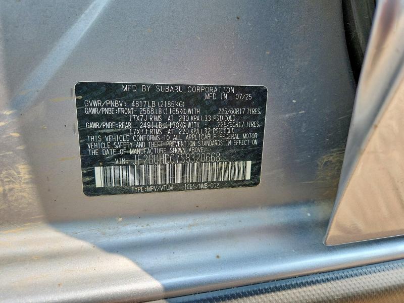 Aukcja sprzedaży 2025 Subaru Crosstrek, vin: JF2GUHDC7S8320668, numer aukcji: 63942056