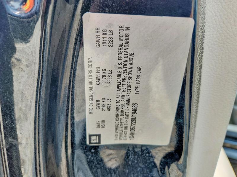 Продажа на аукционе авто 2008 Buick Lucerne, vin: 1G4HD57228U194686, номер лота: 64592506