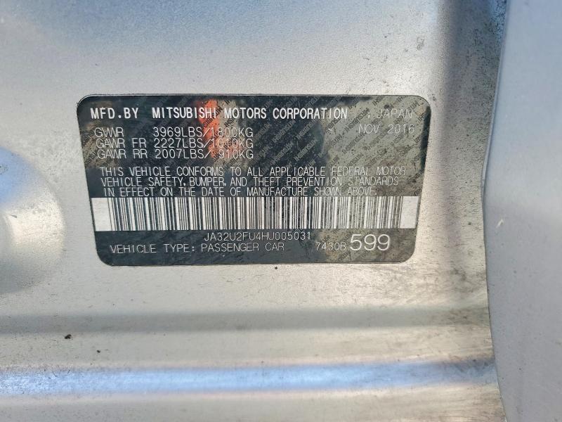 Продажа на аукционе авто 2017 Mitsubishi Lancer, vin: JA32U2FU4HU005031, номер лота: 64852366