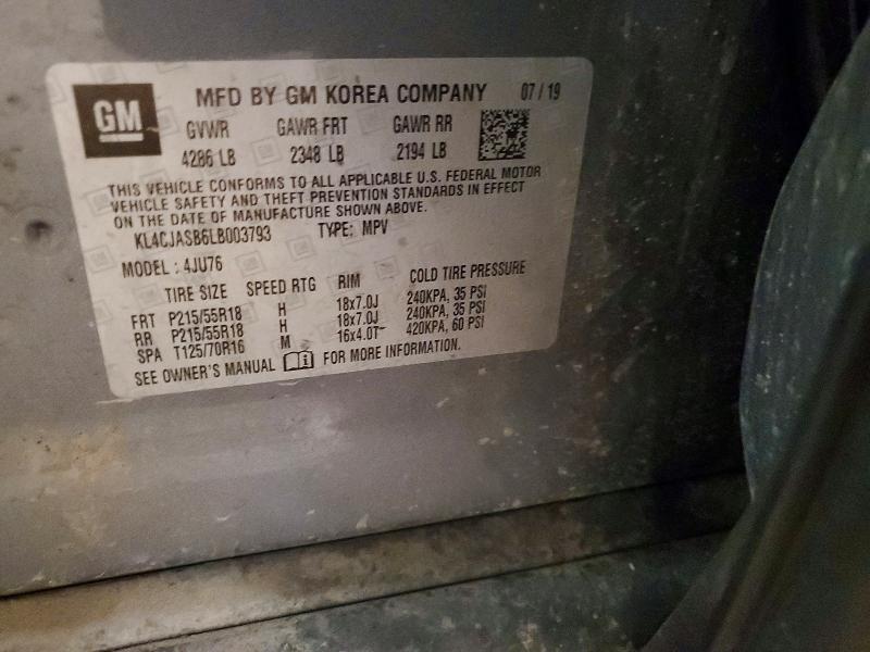 Продажа на аукционе авто 2020 Buick Encore, vin: KL4CJASB6LB003793, номер лота: 65466766