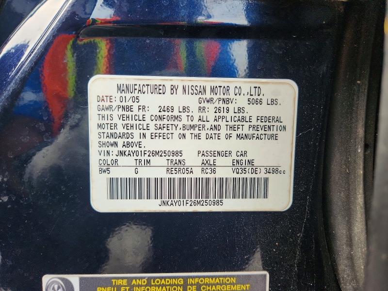 Продаж на аукціоні авто 2006 Infiniti M35, vin: JNKAY01F26M250985, номер лоту: 64040916