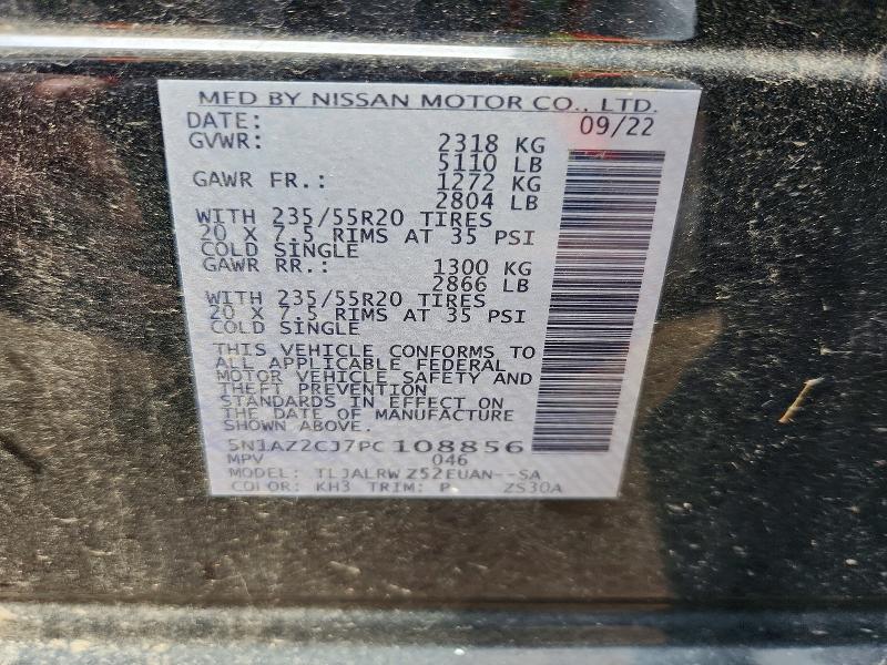 Продаж на аукціоні авто 2023 Nissan Murano, vin: 5N1AZ2CJ7PC108856, номер лоту: 64236946