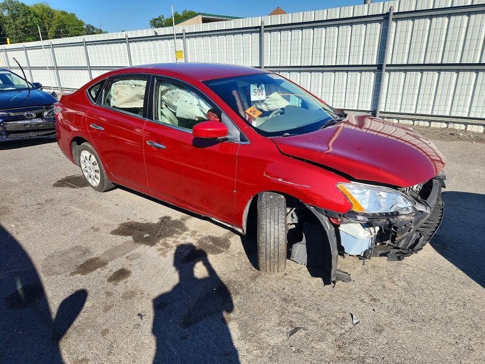 2014 Nissan Sentra მანქანა იყიდება აუქციონზე, vin: 3N1AB7APXEY341330, აუქციონის ნომერი: 65634016