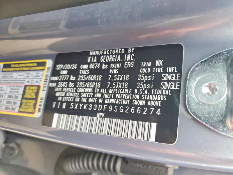 64771916 :رقم المزاد ، 5XYK33DF9SG266274 vin ، 2025 Kia Sportage مزاد بيع
