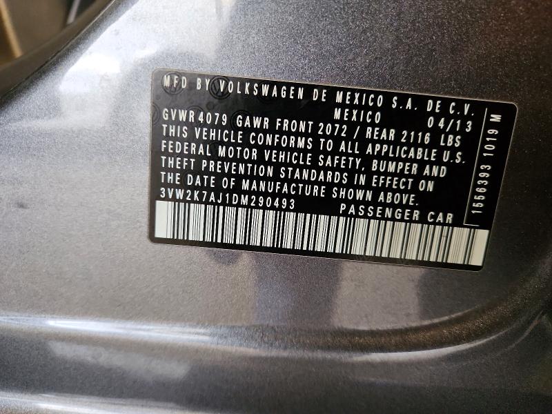 Продажа на аукционе авто 2013 Volkswagen Jetta, vin: 3VW2K7AJ1DM290493, номер лота: 64159716