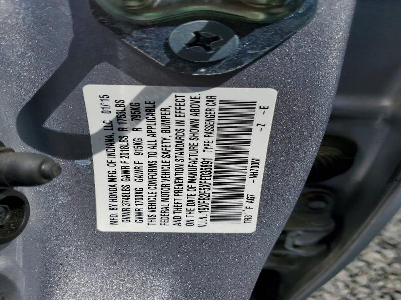 Aukcja sprzedaży 2015 Honda Civic, vin: 19XFB2F5XFE035891, numer aukcji: 66649616