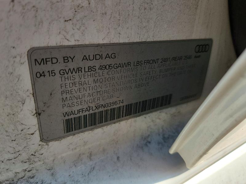 Aukcja sprzedaży 2015 Audi A4, vin: WAUFFAFLXFN039574, numer aukcji: 65504546