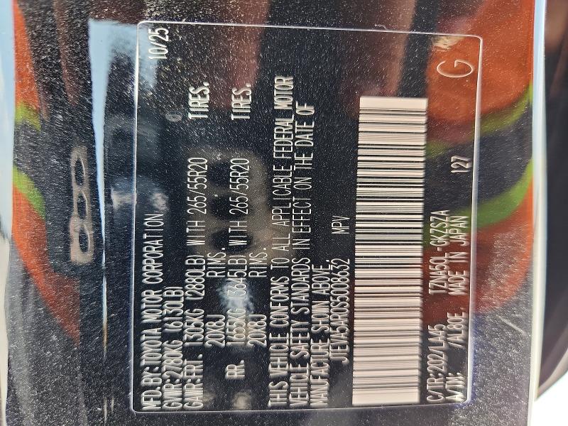 Aukcja sprzedaży 2025 Toyota 4runner, vin: JTEVA5AR0S5008632, numer aukcji: 63909786