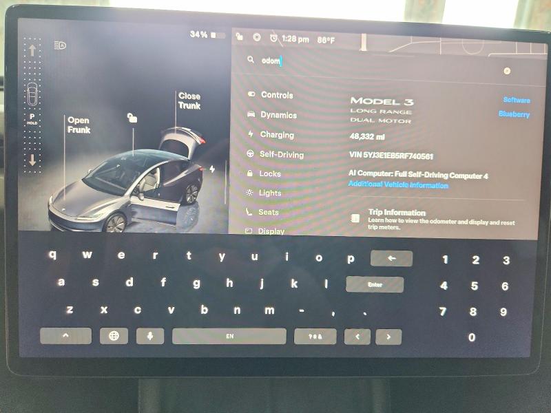 Aukcja sprzedaży 2024 Tesla Model 3, vin: 5YJ3E1EB5RF740561, numer aukcji: 65029896